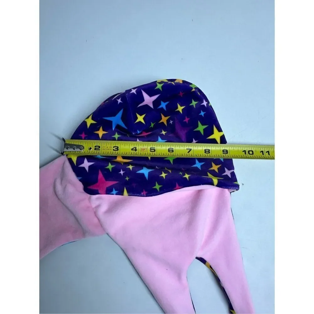 Fleece Baby Hat Stars Pattern OS